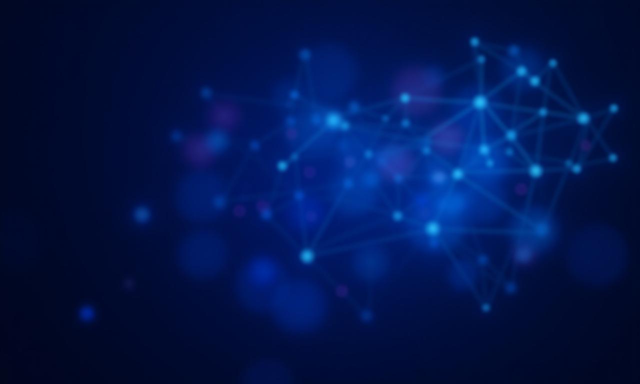 추상적인 인공지능 신경망 그래픽